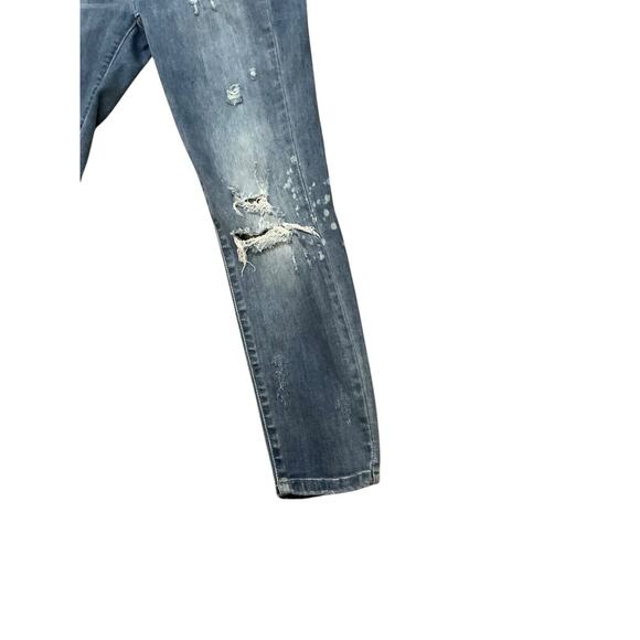 Judy Blue Jeans Womens 5/27 Blue Distressed Skinny Stretch Dark Wash Denim - Picture 3 of 9
